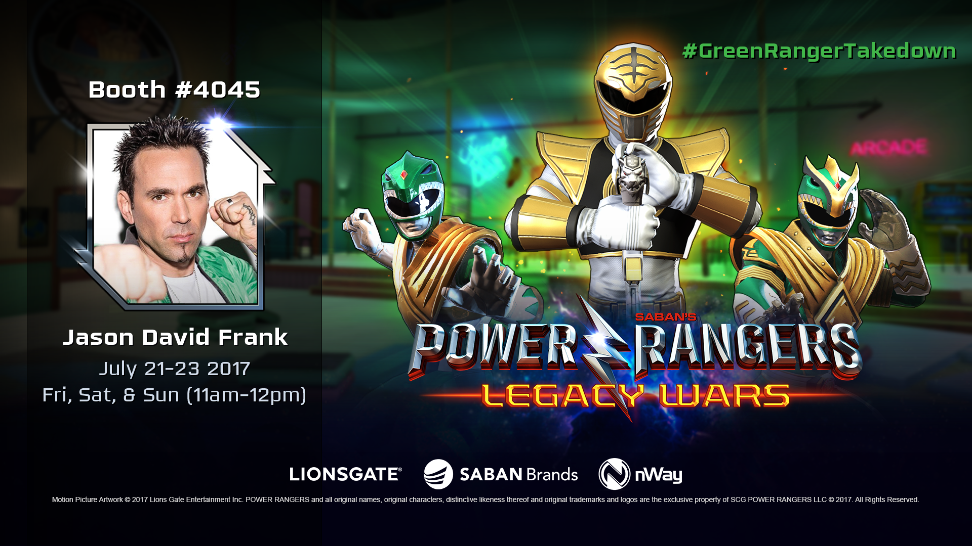 Power Rangers | #GreenRangerTakedown Event at San Diego Comic-Con (August  21 – August 23)